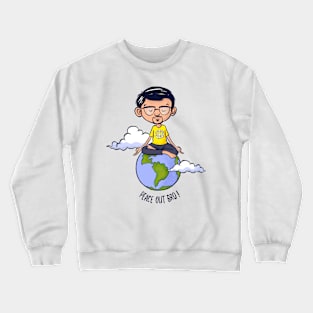 Peace out bro ! Escape to a calm mind Crewneck Sweatshirt